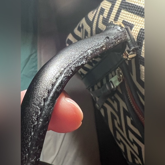 Spartina 449 Callahan Satchel Crossbody EUC Leather And Linen - Picture 14 of 14